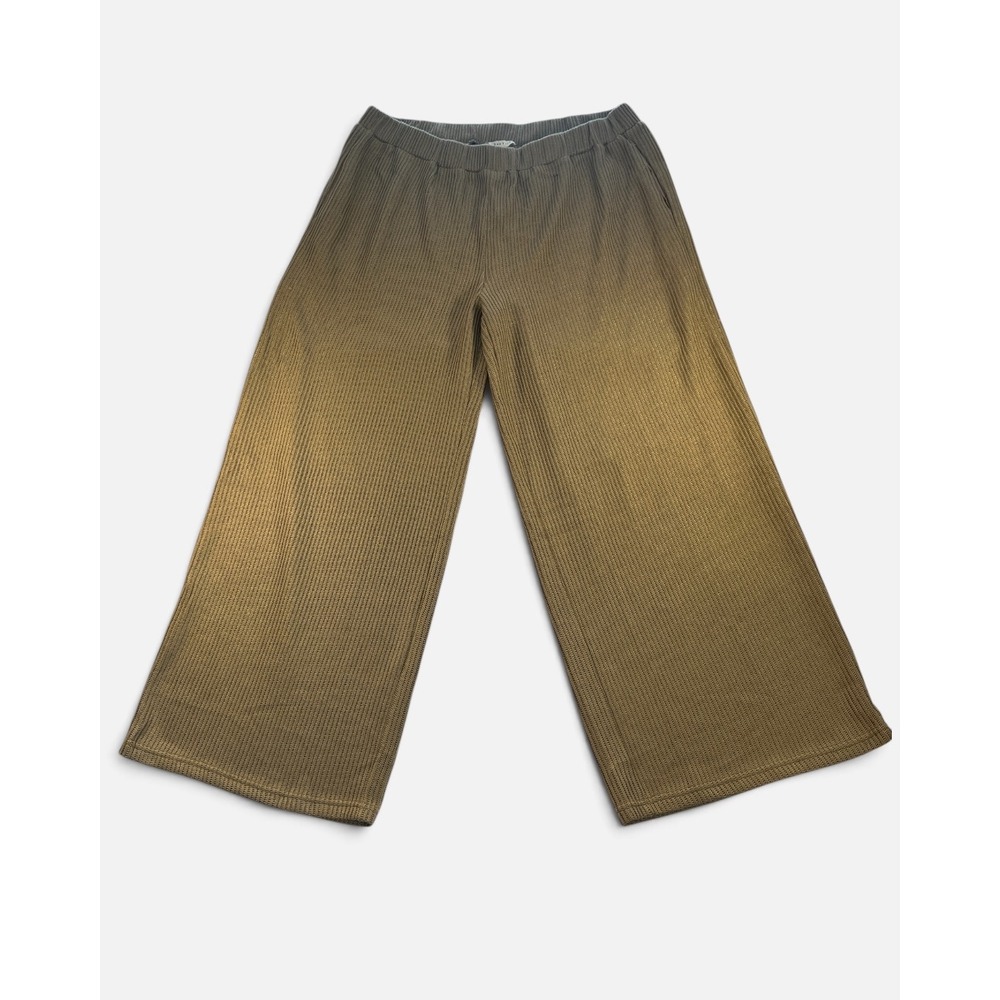 Baevely Tan Brown Ribbed Knit Wide Leg Pants Size 1XL NWT Loungewear